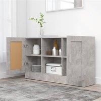 Berkfield Home Sideboard Concrete Grey 120x30.5x70 cm Engineered Wood