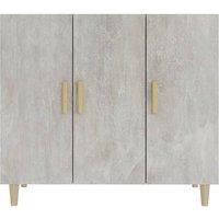 Berkfield Home Sideboard Concrete Grey 90x34x80 cm Engineered Wood | Size: 90 x 34 x 80 cm