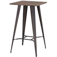 netfurniture Mayfair Rustic Square Bar Table in Black