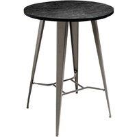 netfurniture Soho Grey Darkwood Round Bar Table