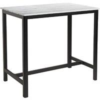 netfurniture Chelsea Rectangular Poseur Bar Table Whitewash in White