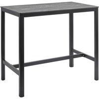 netfurniture Richmond Marble Poseur Table Black with Paris Table Base - 119 X 69cm | Size: 119 X 69 cm