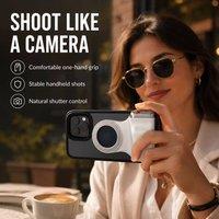 BluCore Magnetic Phone Camera Grip with Remote Shutter in White
