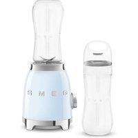 Smeg Retro 50's Style Personal Blender, 2x Bottles-To-Go, 2 Speeds in Pale Blue