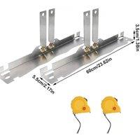 FLAVORA 2Pcs Upgraded Toe Wheel Alignment Plates Kit in Silver | Size: 10000mm x 520mm