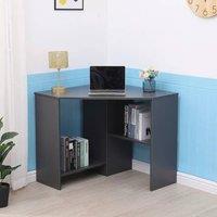 FORGEVIO Computer Desk PC Laptop Table Corner Home Office Study Gaming in Grey