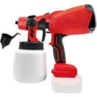 FLAVORA Cordless HVLP Paint Sprayer Compatible with 18V Batteries in Red | Size: 10000mm x 520mm