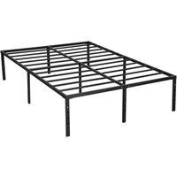 FLAVORA 90x190x45.72cm (4FT) Metal Bed Frame in Black | Size: Cot