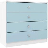 FORGEVIO 4 Drawer Chest Blue Gloss Bedroom Furniture Range Storage Modern