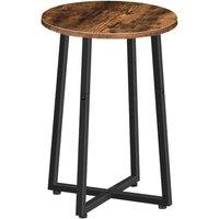 FORGEVIO Rustic Round Small Side Coffee Table 40x40x55cm LWH | Size: 40 x 40 x 55 cm