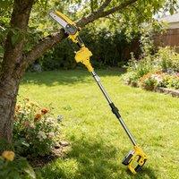 Havendro 2-in-1 Cordless Long Reach Pole Pruner Chainsaw Tree Cutter in Yellow