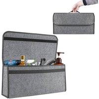 Ventryn Grey Collapsible Car Boot Storage Box Trunk Organiser Tidy Bag