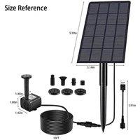 FLAVORA 2.5W - 200L/H (With USB) Solar Panel Powered Water Pump Garden in Black | Size: 0.6m2