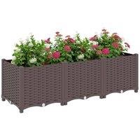 NESTLUNE Plastic Raised Garden Bed in Dark Brown | Size: 1.25kg