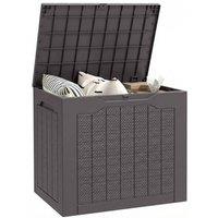 NESTLUNE 97L Plastic Garden Storage Box in Grey | Size: 100 cm x 15 cm
