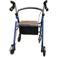 NESTLUNE Foldable Lightweight Rollator Mobility Walker 4 Wheels in Blue