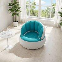 FLAVORA Cyan Inflatable Blow Up Sofa Chair in Blue | Size: 0.6m2