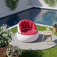 FLAVORA Red Inflatable Blow Up Sofa Chair | Size: 0.6m2