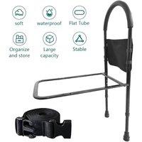 FLAVORA Bed Rails for Elderly Adults Safety Storage in Black