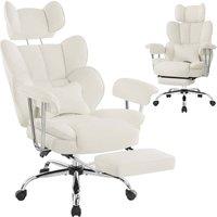 EONLION Cream PU Leather Office Chair | Size: 100 cm