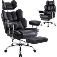 EONLION Black PU Leather Office Chair | Size: 100 cm