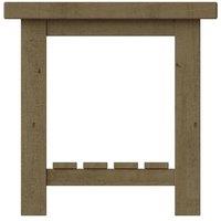 ERGOVEXA Lamp Table Reclaimed Pine Living Room Furniture Handcrafted in Brown