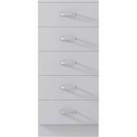 ERGOVEXA 5 Drawer Chest of Drawers Matt White Bedroom Furniture