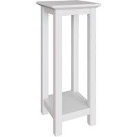 ERGOVEXA White Side Lamp Table Compact Modern Ready Assembled Unit With Shelf