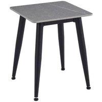 ERGOVEXA Sintered Stone Grey Sofa End Lamp Table Scratch Resistant Top Modern