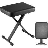 VOGREX X-Style Adjustable Folding Piano Keyboard Stool Adjustable Bench in Black