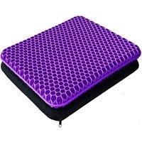 VOGREX Orthopaedic Gel Seat Cushion Breathable Relief Car Wheelchair Pad in Purple