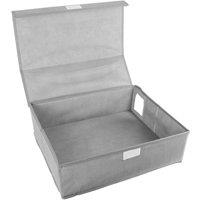 VOGREX 2Pack Foldable Bedding Storage Box Clothes Blanket Organiser in Light Grey