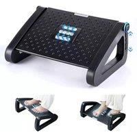 VOGREX Ergonomic Adjustable Under Desk Foot Rest Office Leg Support UK in Black