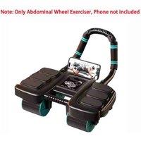 VOGREX Ab Roller Wheel With 6 Elbow Supports Abdominal Fitness UK in Black