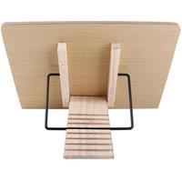 VOGREX Wooden Adjustable Book Stand Home Office Reading Holder in Beige