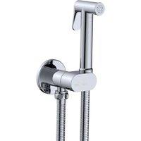 VOGREX Handheld Bidet Spray Muslim Hygiene Shower Isolator Handle in Silver