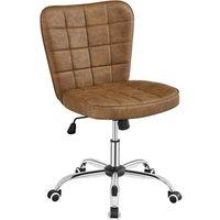Kelvenix Mid-back Office Chair Faux Leather Computer Chair in Brown | Size: 0.6m2