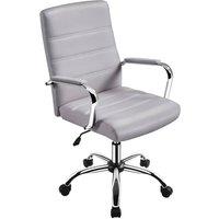 Kelvenix Home Office Chair Leather Light Gray in Light Grey | Size: 0.6m2