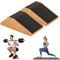 Havendro Non-Slip Cork Squat Wedge Calf Stretcher in Natural