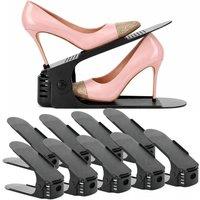 Havendro 10pcs Black Shoe Organizer for Closet