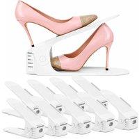 Havendro 10pcs White Shoe Organizer for Closet