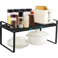 Havendro 2 Tier Black Expandable Kitchen Shelf