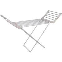 NESTLUNE Electric Heated Clothes Airer - 50Hz 220W - Silver | Size: 100 cm x 15 cm