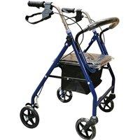 FLAVORA Adjustable Lightweight Rollator Mobility Walker in Blue