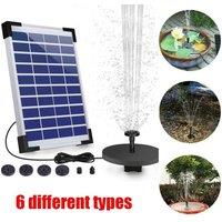 FLAVORA Solar Panel Powered Water Feature Pump in Black | Size: 0.6m2