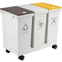 Havendro 36L Compartment Kitchen Bin in White