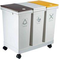 Havendro 60L Dual Compartment Kitchen Bin in White