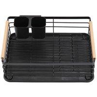 VOGREX Dish Drying Rack with Drip Tray Cutlery Holder Sink 43x30cm | Size: 43x30 cm