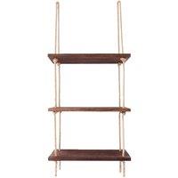 ERGOVEXA Adjustable Hanging Wall Mounted Floating Shelf Storage Rack in Brown
