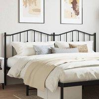 Berkfield Home Metal Headboard Black 193 cm